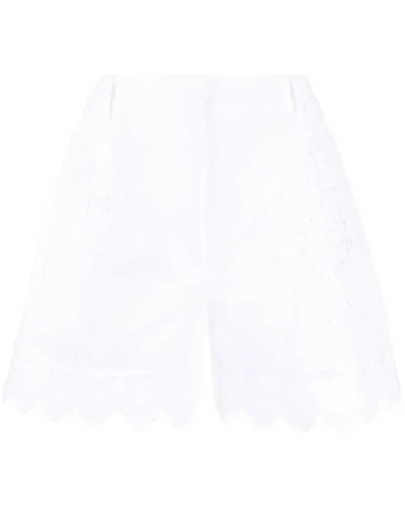 Simone Rocha Shorts mit Lochstickerei - Weiß Weiß