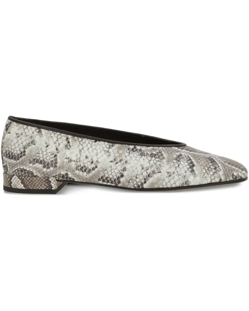 Giorgio Armani Ballerinas mit Python-Print - Nude Nude