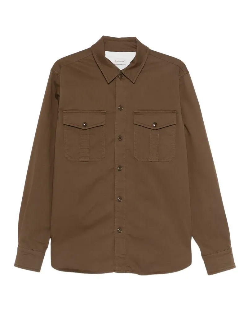 Moncler button pockets jacket - Braun Braun