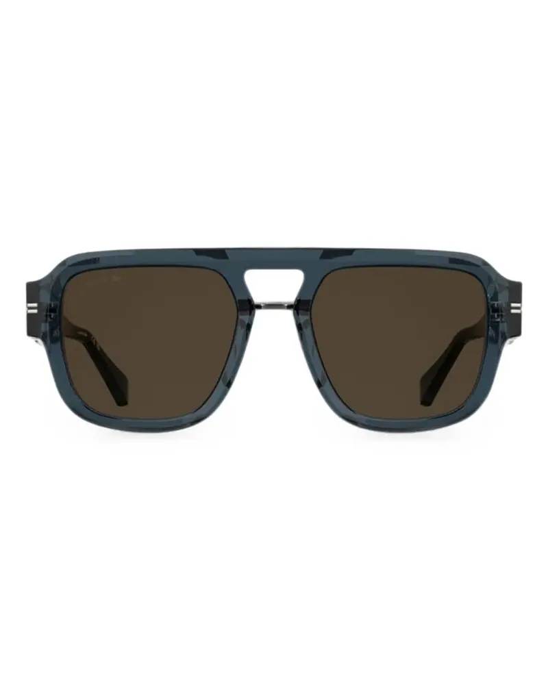 Lacoste Sonnenbrille mit geometrischem Gestell - Blau Blau