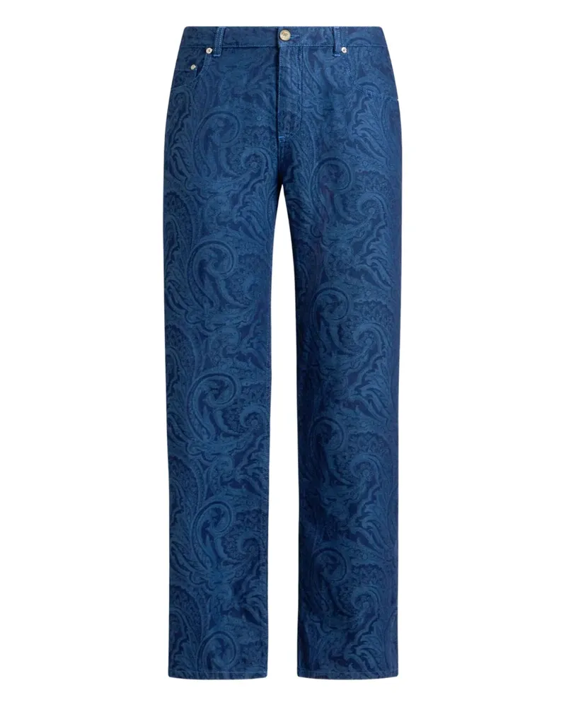 Etro Jeans mit Paisley-Print - Blau Blau