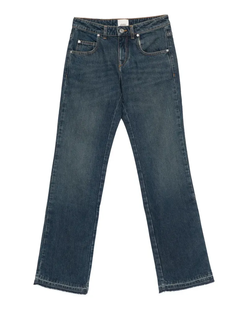 Isabel Marant frayed-edges denim jeans - Blau Blau