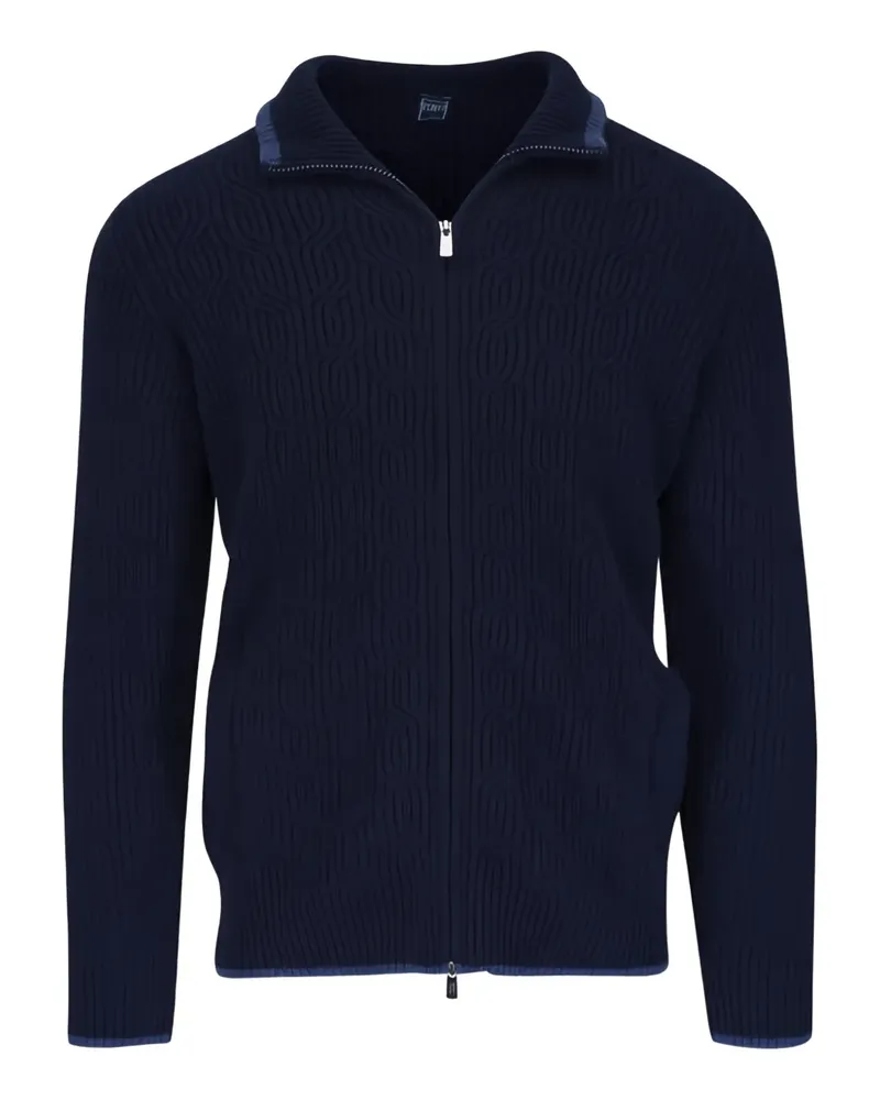 Fedeli Cardigan mit Reißverschluss - Blau Blau