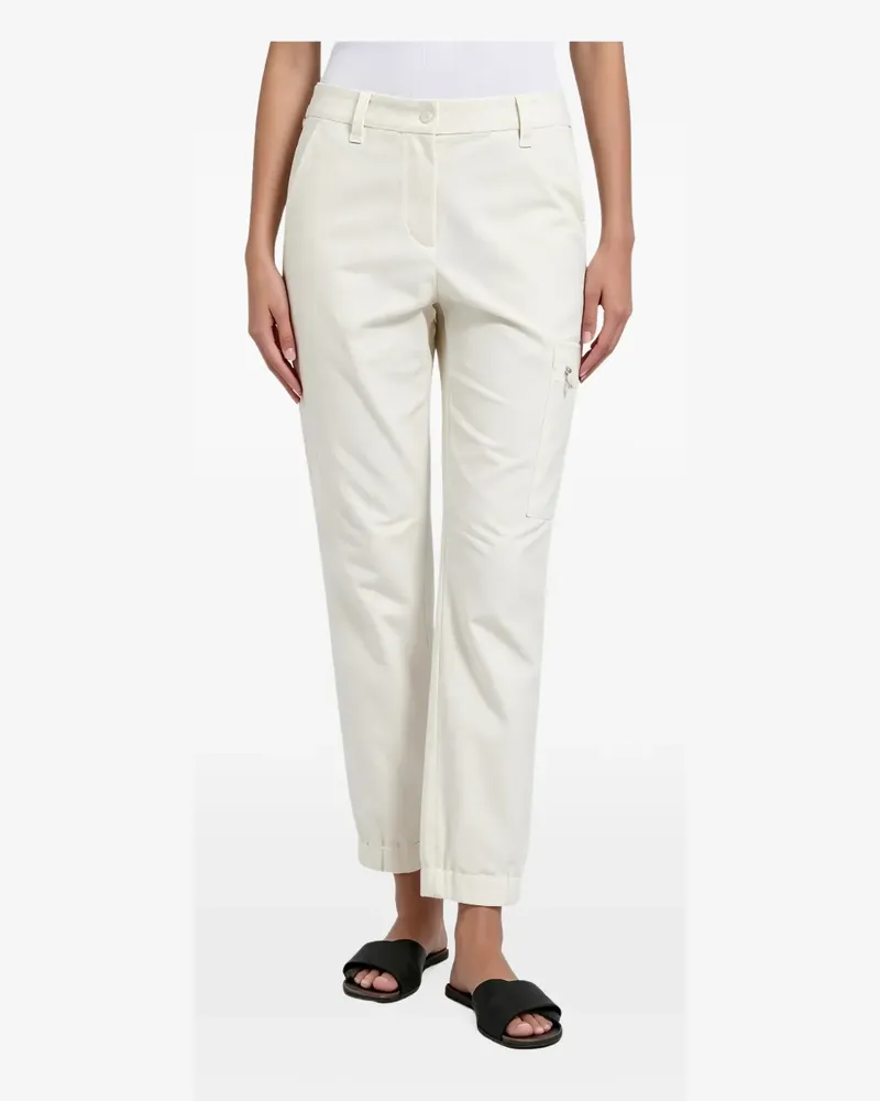 Brunello Cucinelli zip-pocket cropped cargo pants - Weiß Weiß