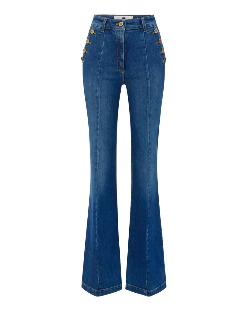 Elisabetta Franchi palazzo jeans with row of buttons - Blau Blau