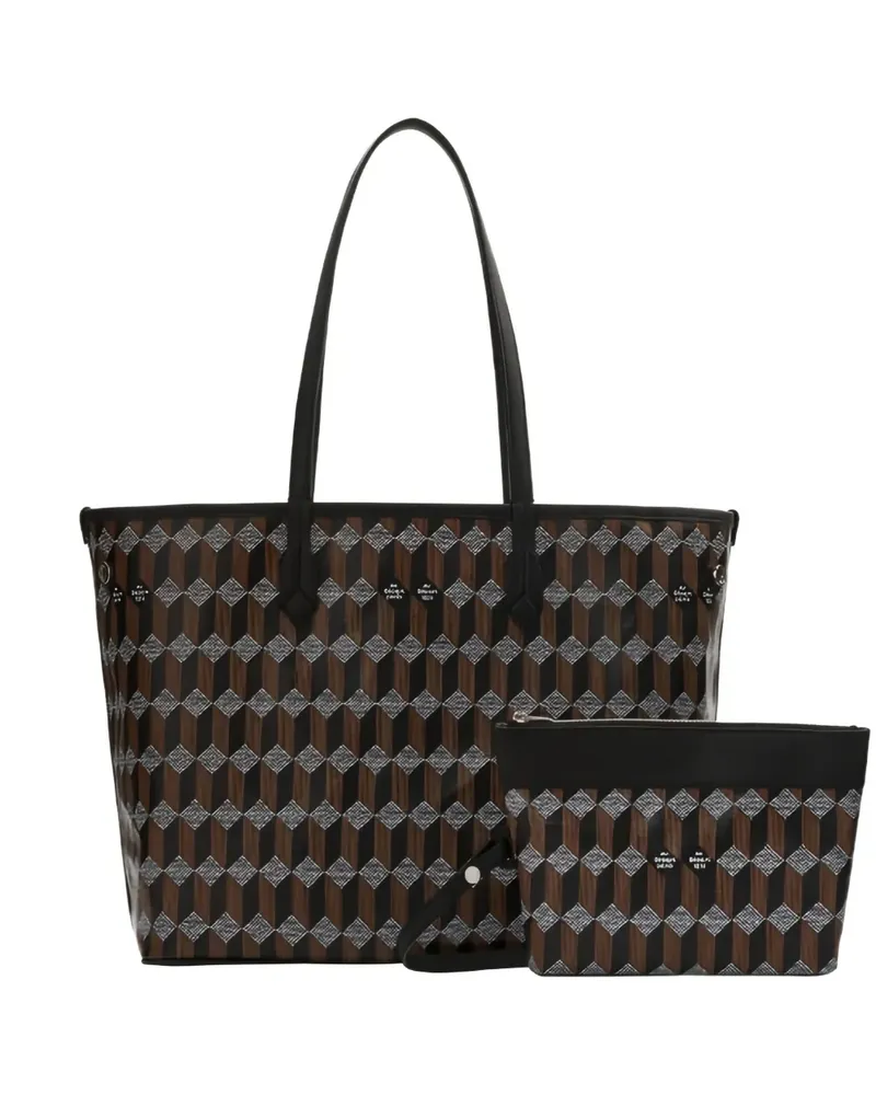 AU DÉPART No.47 geometric pattern tote bag - Braun Braun