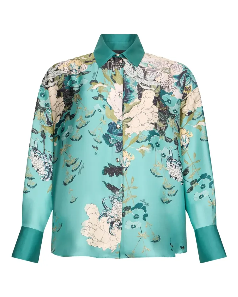 Liu Jo Hemd mit Blumen-Print - Blau Blau