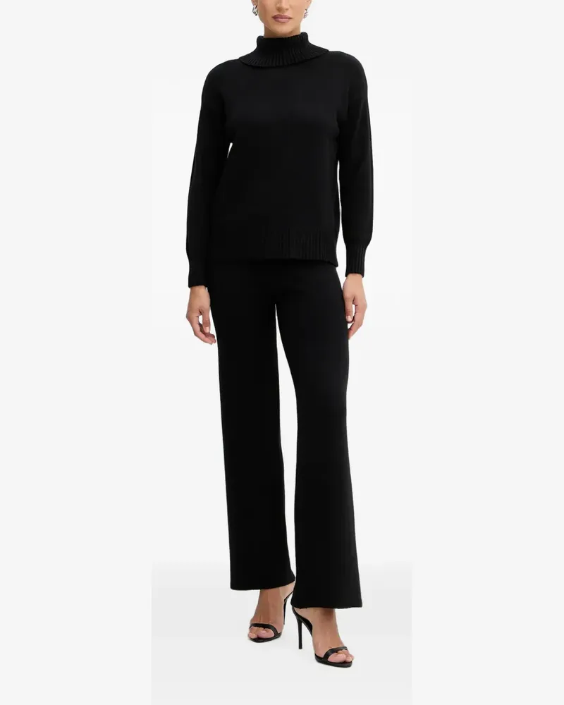 HAVEONE roll-neck trousers and sweater set - Schwarz Schwarz
