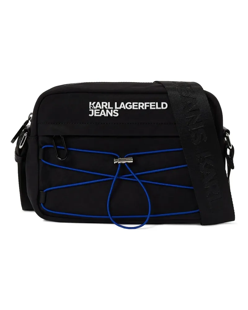 Karl Lagerfeld Umhängetasche mit Logo-Stickerei - Schwarz Schwarz