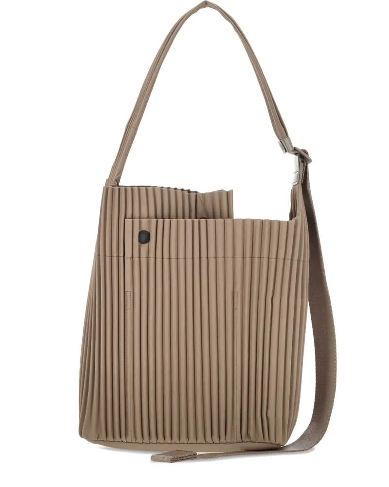 Issey Miyake pleated shoulder bag - Nude Nude