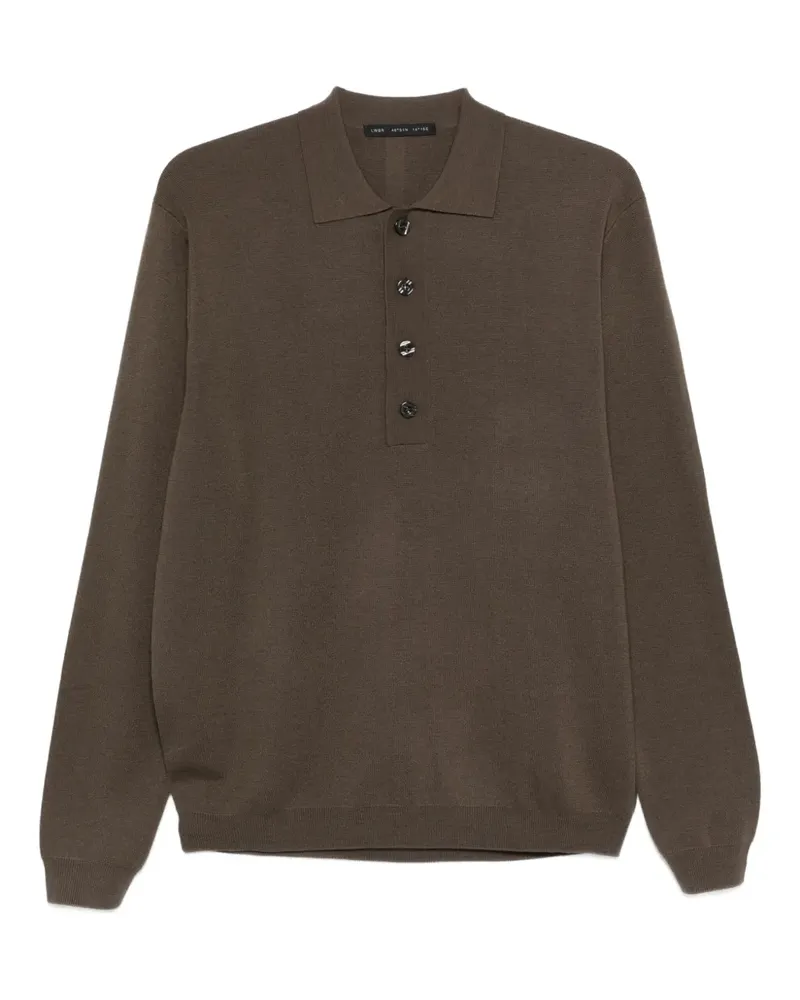 Low Brand fine-knit polo shirt - Braun Braun