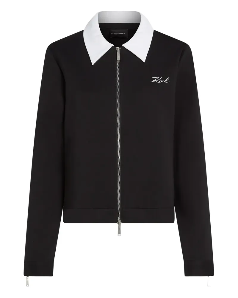 Karl Lagerfeld Jacke mit Reißverschluss - Schwarz Schwarz