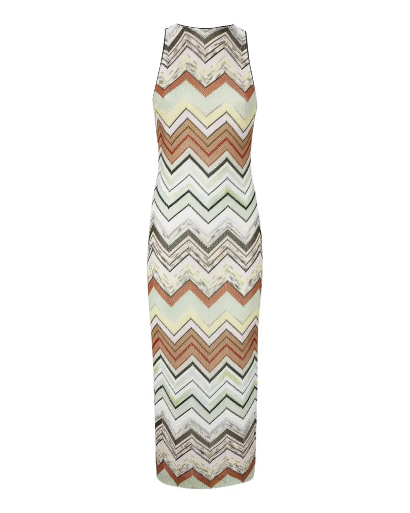 Missoni zigzag-pattern midi dress - Nude Nude