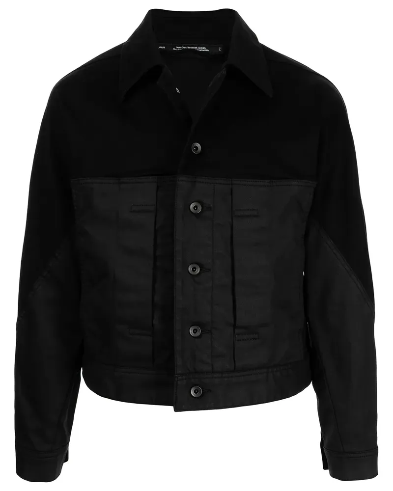 Julius Cropped-Jacke mit Einsätzen - Schwarz Schwarz