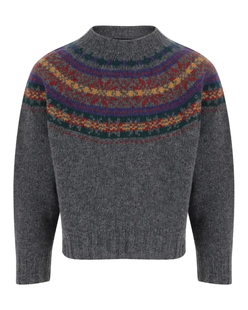 Howlin' Fair Isle Pullover aus Schurwolle - Grau Grau