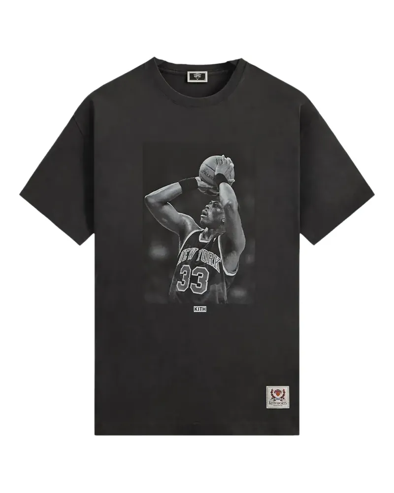 KITH x New York Knicks Patrick Ewing T-Shirt mit rundem Ausschnitt - Schwarz Schwarz