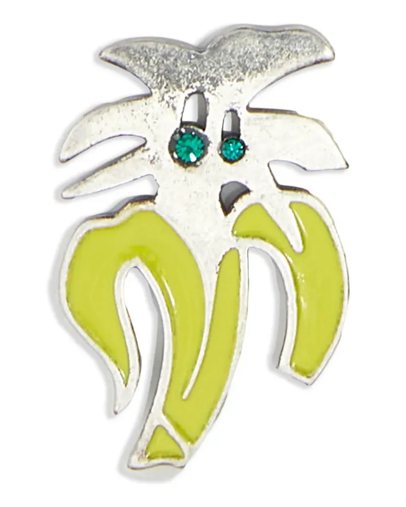 Palm Angels Jimmy Anstecknadel mit Palme - Gelb Gelb