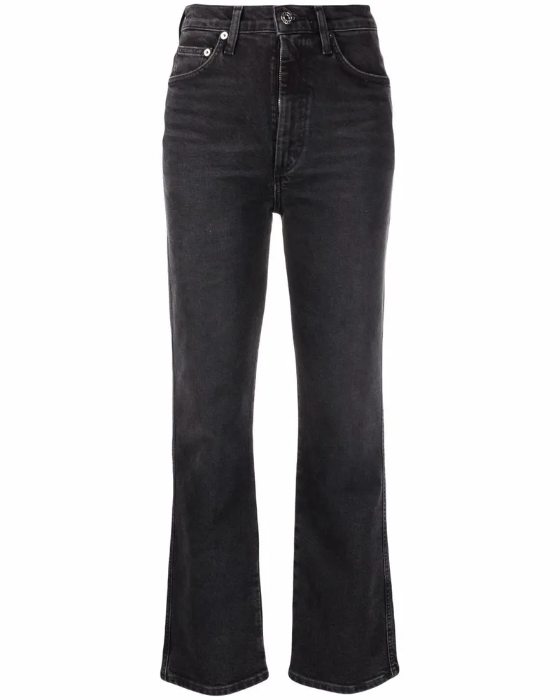 AGOLDE Schlagjeans mit hohem Bund - Schwarz Schwarz