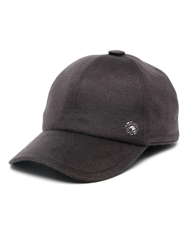 Stefano Ricci Baseballkappe mit Logo-Schild - Grau Grau