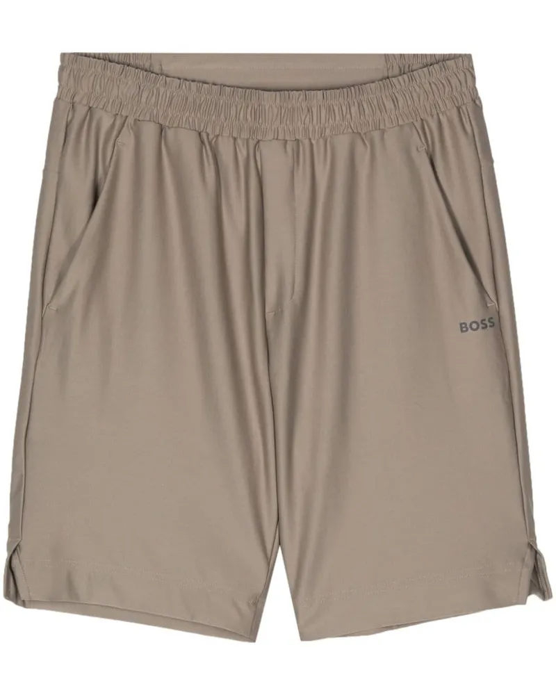 HUGO BOSS Bermudas mit reflektierendem Logo - Nude Nude