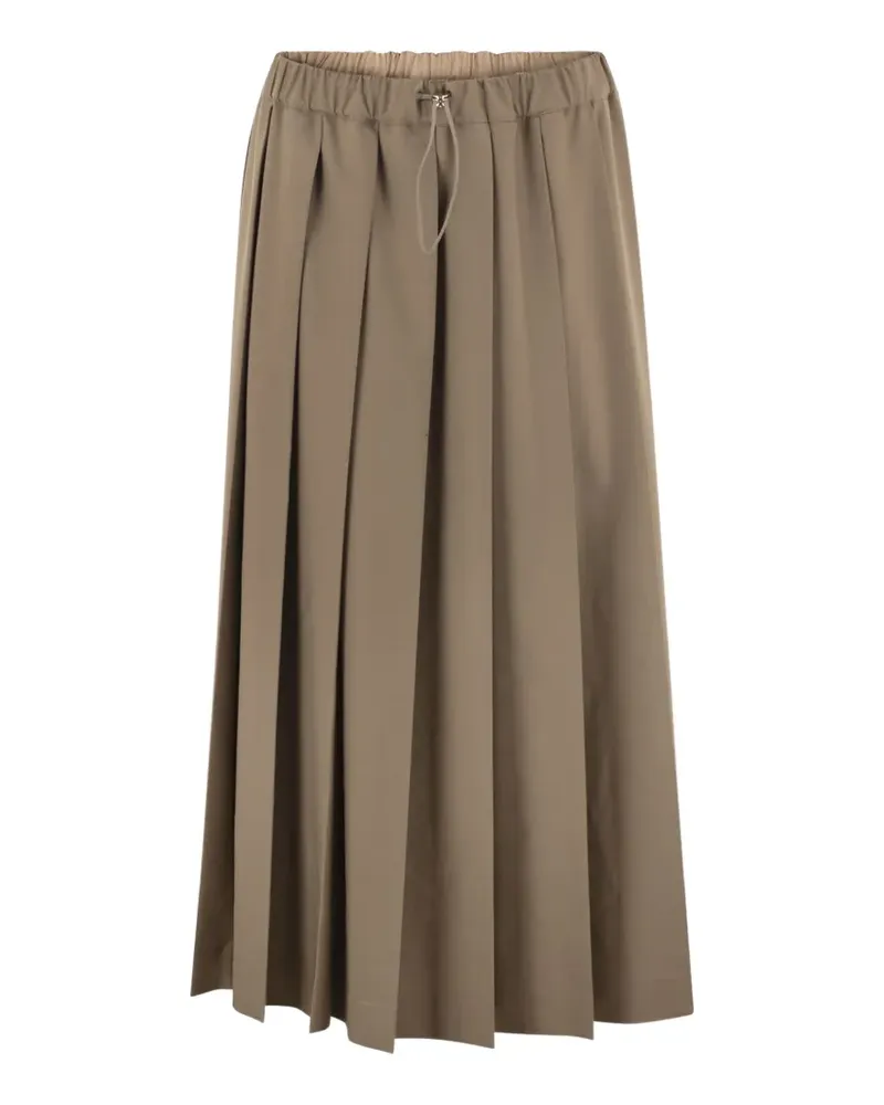 Fabiana Filippi pleated drawstring midi skirt - Grün Grün