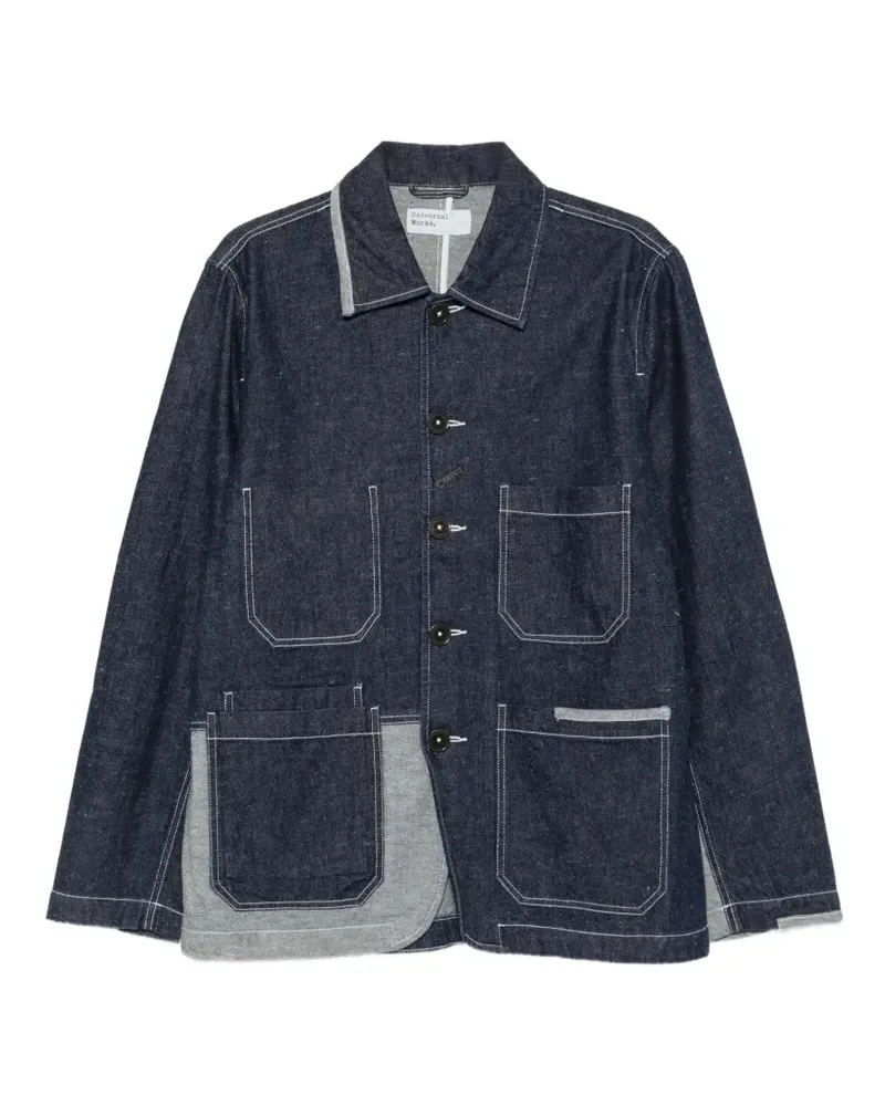 Universal Works Jeansjacke im Patchwork-Look - Blau Blau