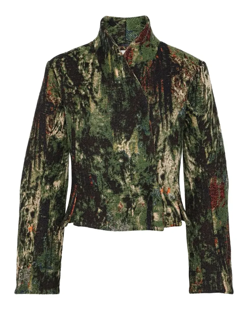 Henrik Vibskov Strukturierte Shell Jacke - Grün Grün