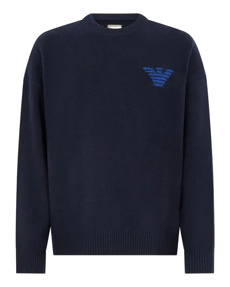 Emporio Armani Pullover mit Intarsien - Blau Blau