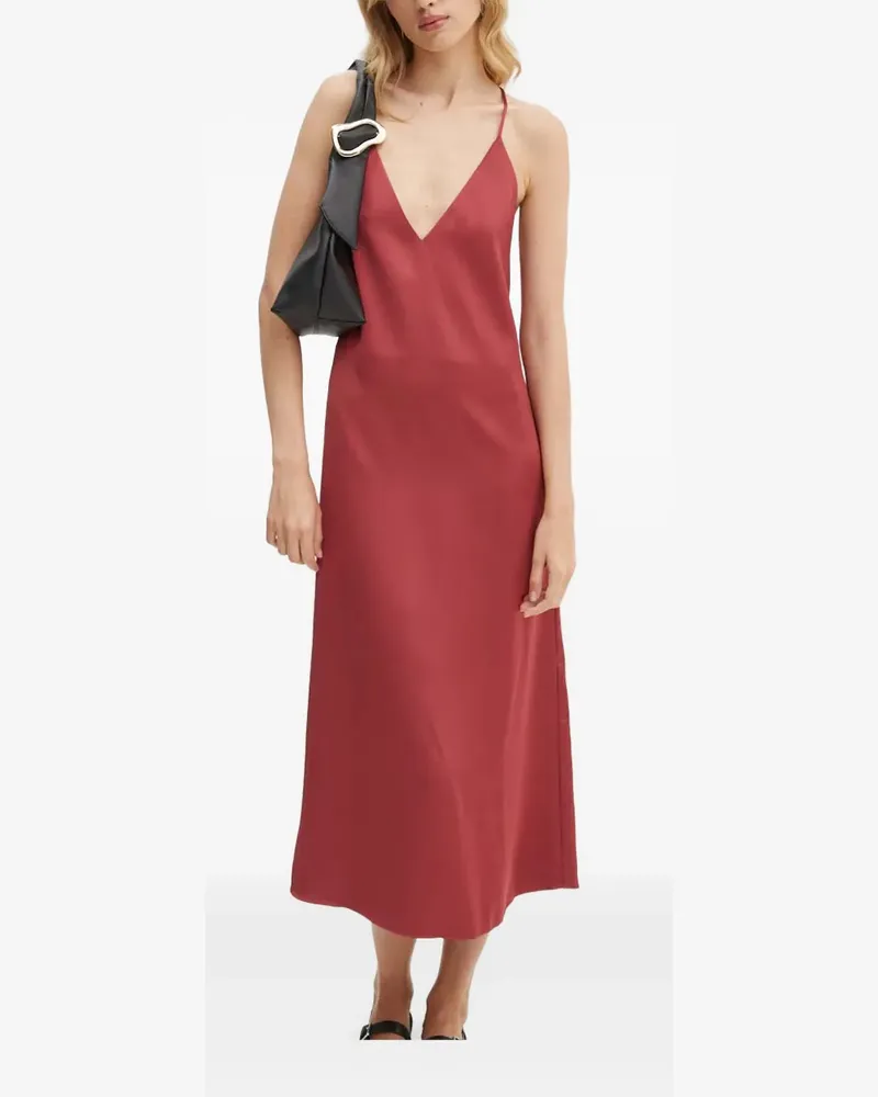 Stine Goya Kleid mit V-Ausschnitt - Rot Rot