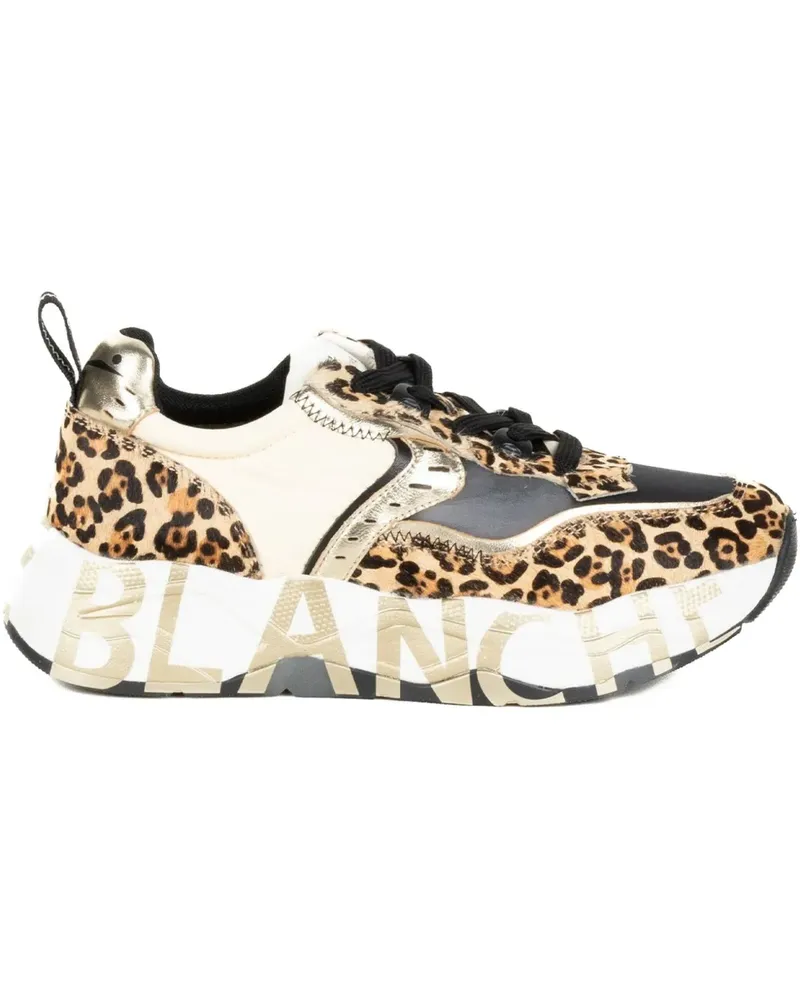 Voile Blanche Club105 leopard-print sneakers - Nude Nude