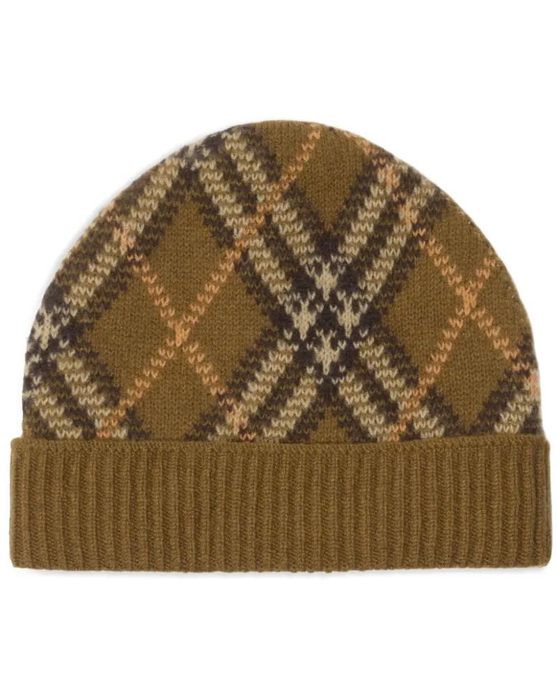 Burberry Karierte Beanie - Nude Nude