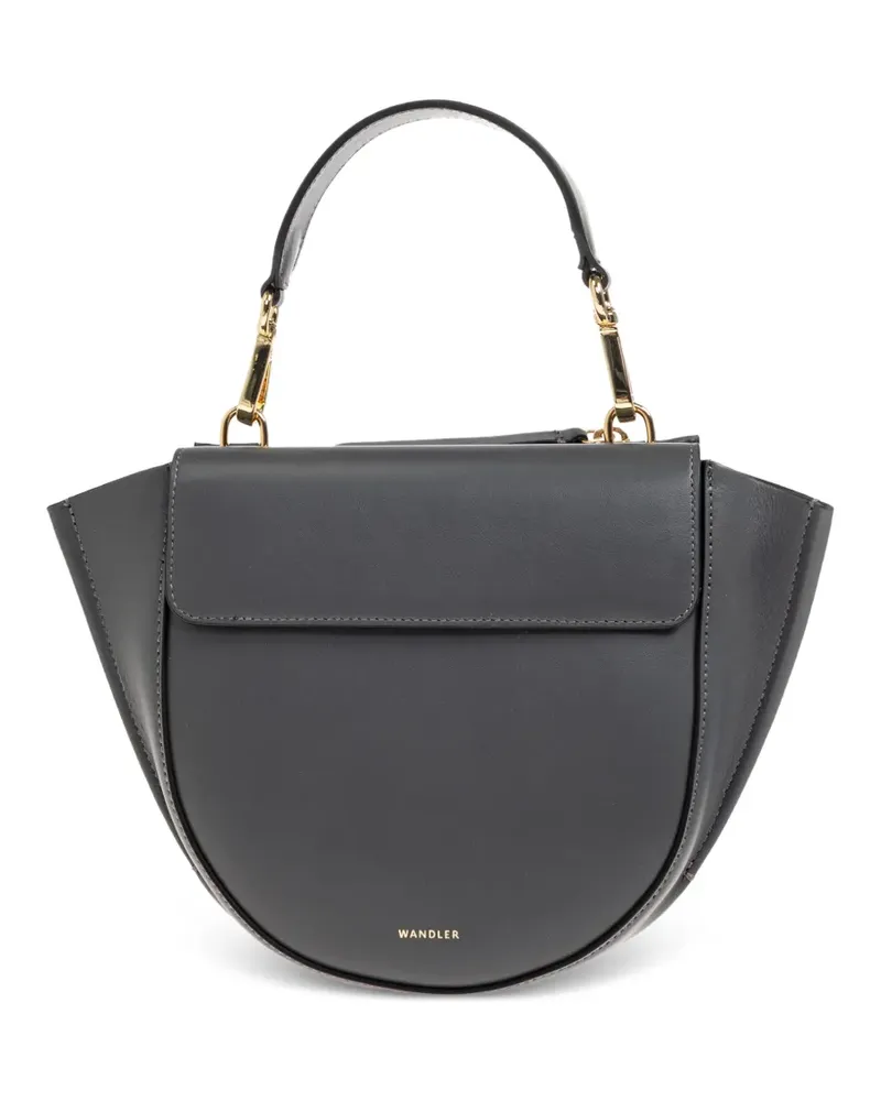 WANDLER mini Hortensia flap top handle tote bag - Grau Grau