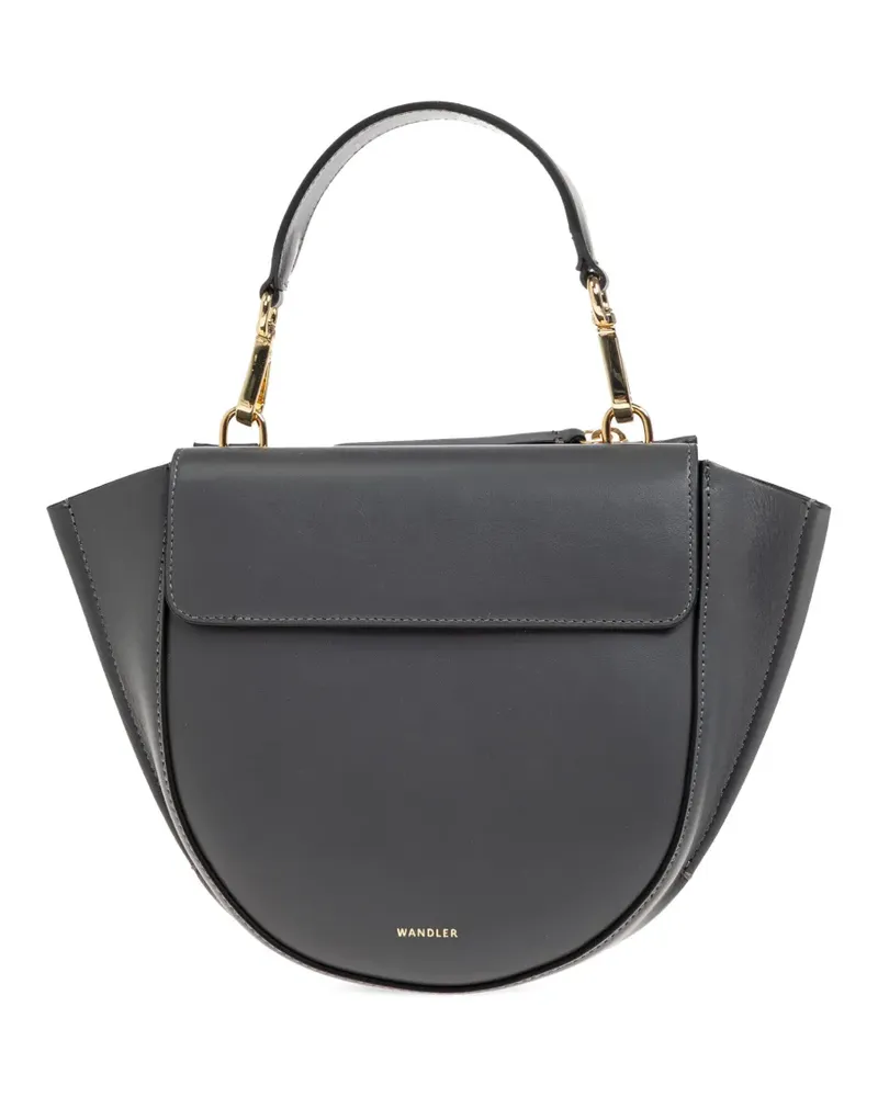 WANDLER mini Hortensia flap top handle tote bag - Grau Grau