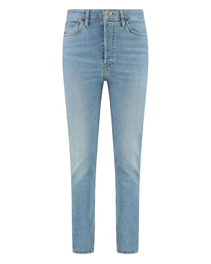 RE/DONE 90s Jeans mit Logo-Applikation - Blau Blau