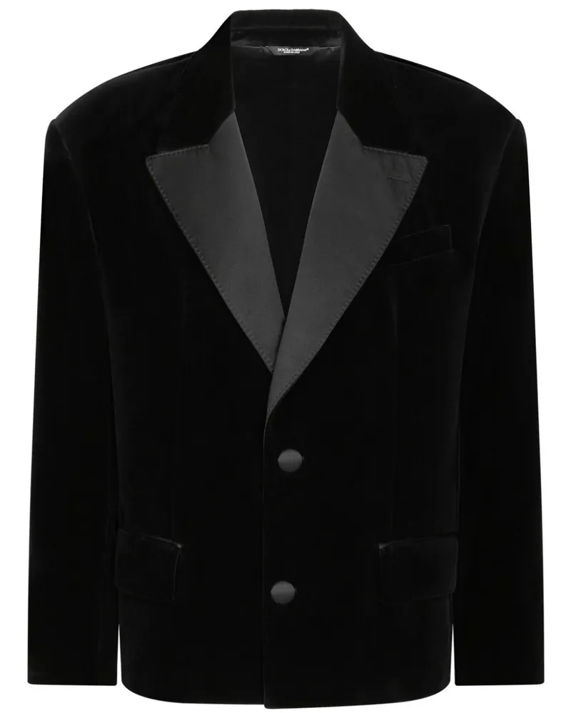 Dolce & Gabbana Einreihiges Sakko - Schwarz Schwarz