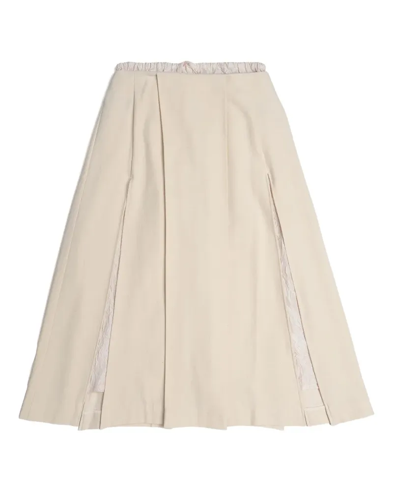 Muller of Yoshiokubo layered midi skirt - Nude Nude