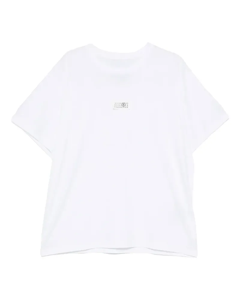 Maison Margiela T-Shirt mit Logo-Patch - Weiß Weiß