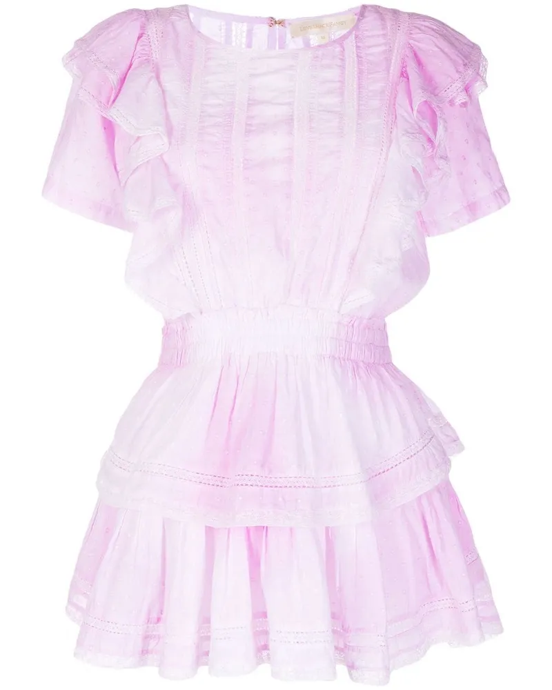 LoveShackFancy Kleid mit Rüschen - Rosa Rosa