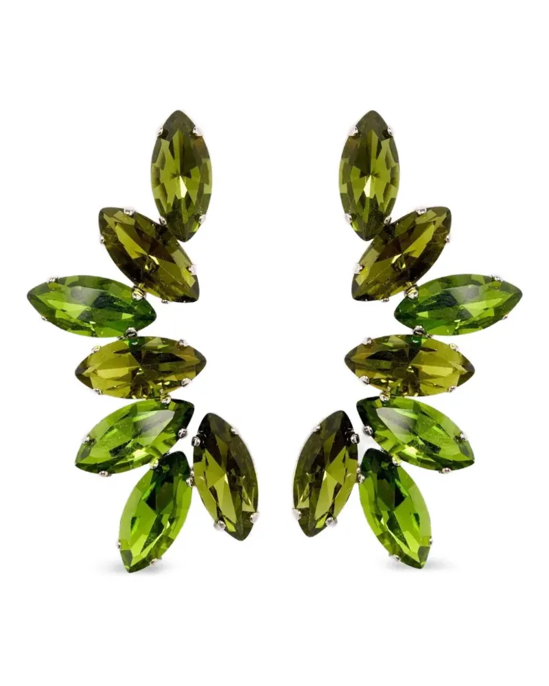 Erdem crystal-embellishment earrings - Grün Grün