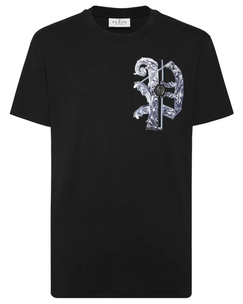 Philipp Plein T-Shirt mit Totenkopf-Print - Schwarz Schwarz