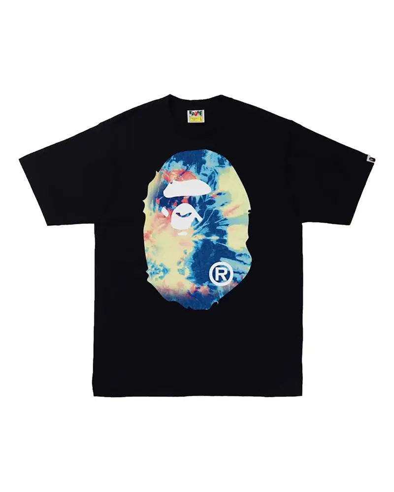 BAPE Tie Dye Ape Head T-shirt - Schwarz Schwarz