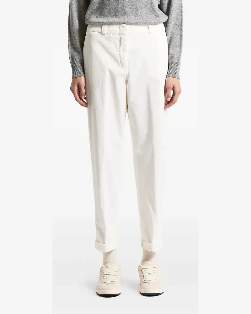 Peserico cuffed trousers - Weiß Weiß