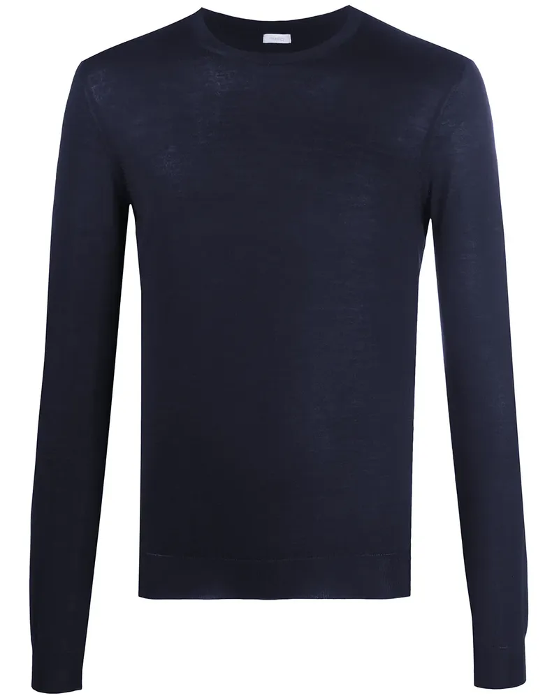 Malo Fein gestrickter Pullover - Blau Blau