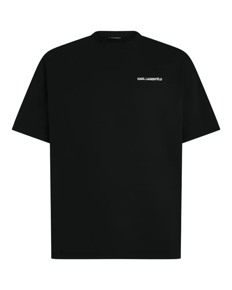 Karl Lagerfeld Après Ski Club T-Shirt mit Logo - Schwarz Schwarz