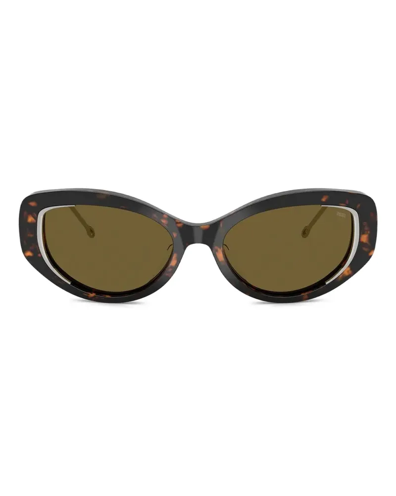 Diesel Cat-Eye-Sonnenbrille in Schildpattoptik - Braun Braun