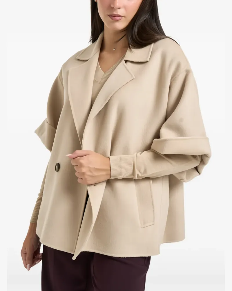 Max Mara Kurzärmeliger Mantel - Nude Nude