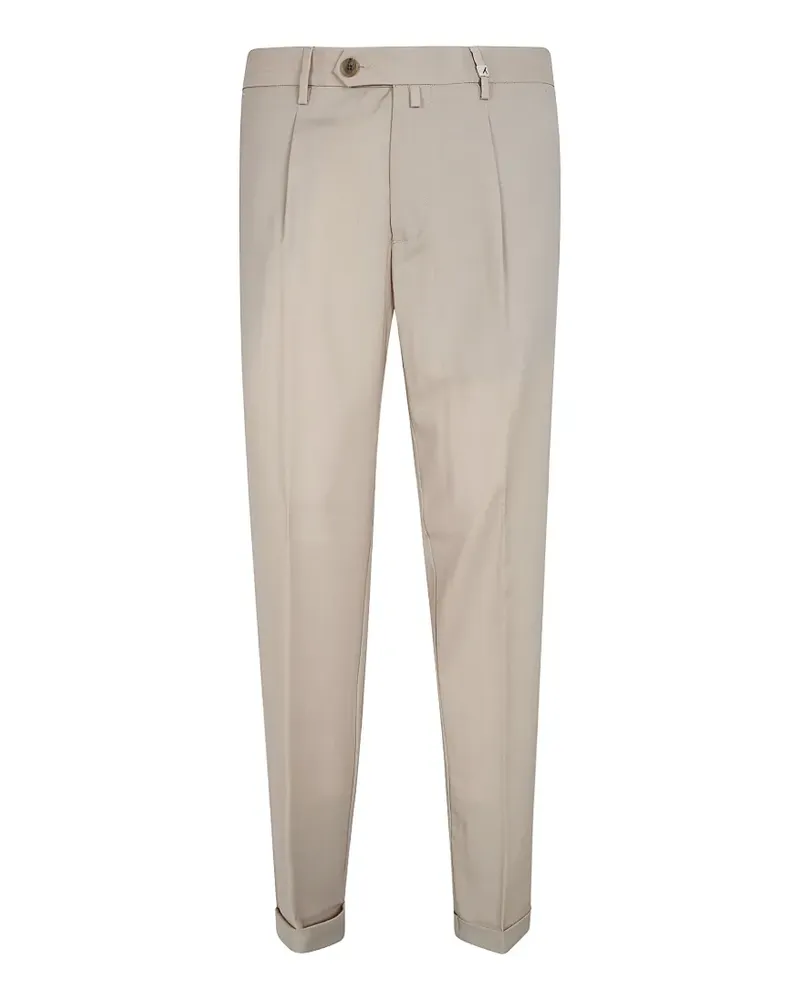 MYTHS pleated turn-up trousers - Nude Nude