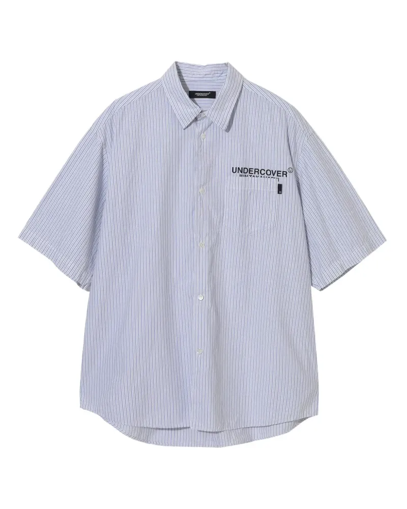 Undercover Gestreiftes Hemd mit Brusttaschen - Weiß Weiß