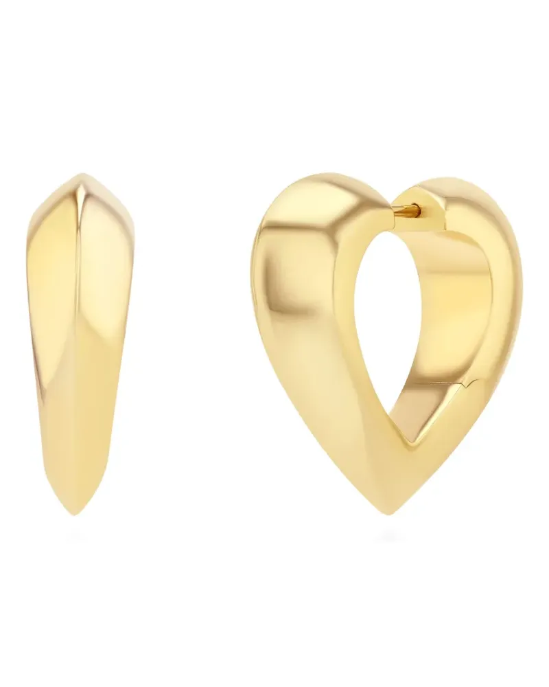 Lizzie Mandler 18kt Heart Huggie Gelbgoldcreolen Gold