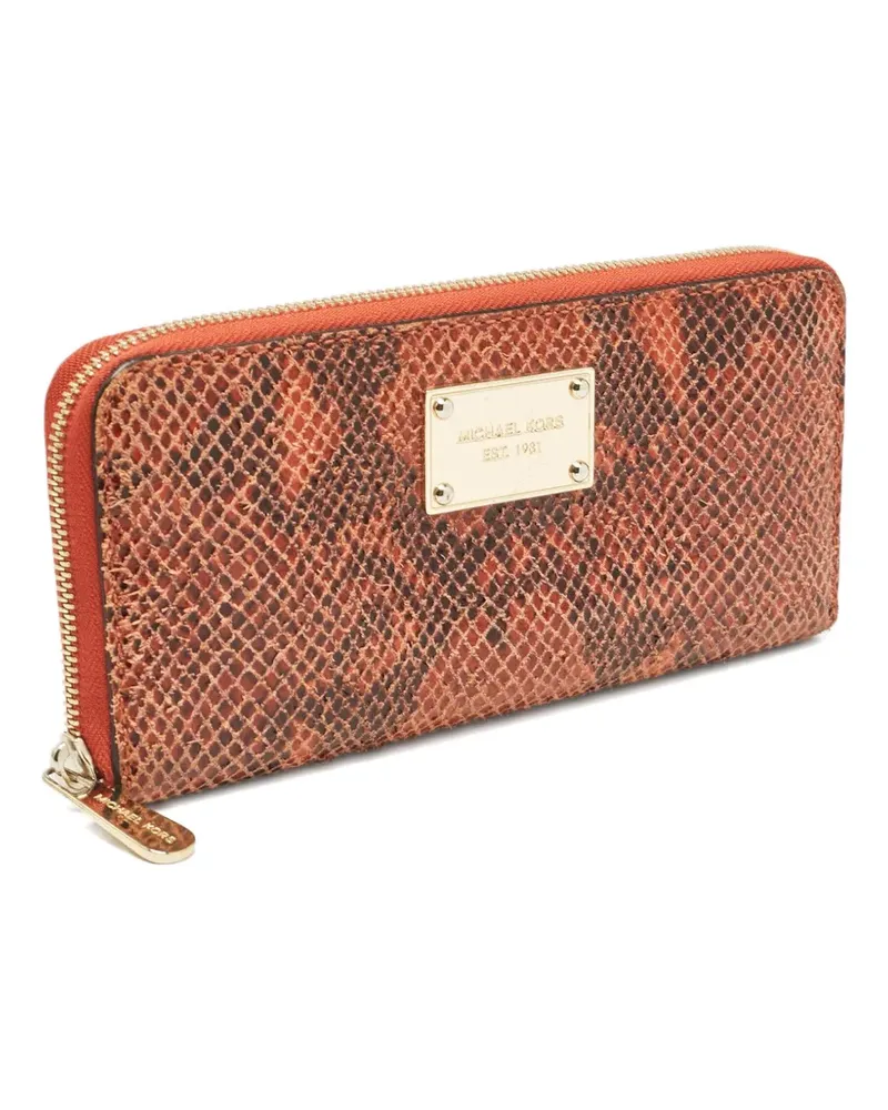 Michael Kors 2000s Portemonnaie mit Schlangenleder-Prägung - Orange Orange